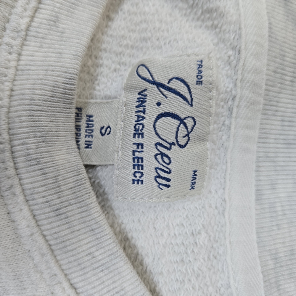 J Crew Gray/Cream Crewneck Sweatshirt - Picture 2 of 5